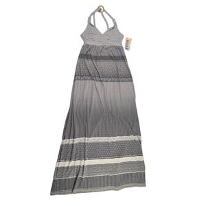 Mudd Burnt Ash Gray Halter Dress Small JKM111020PR Braided Straps NWT S o ring